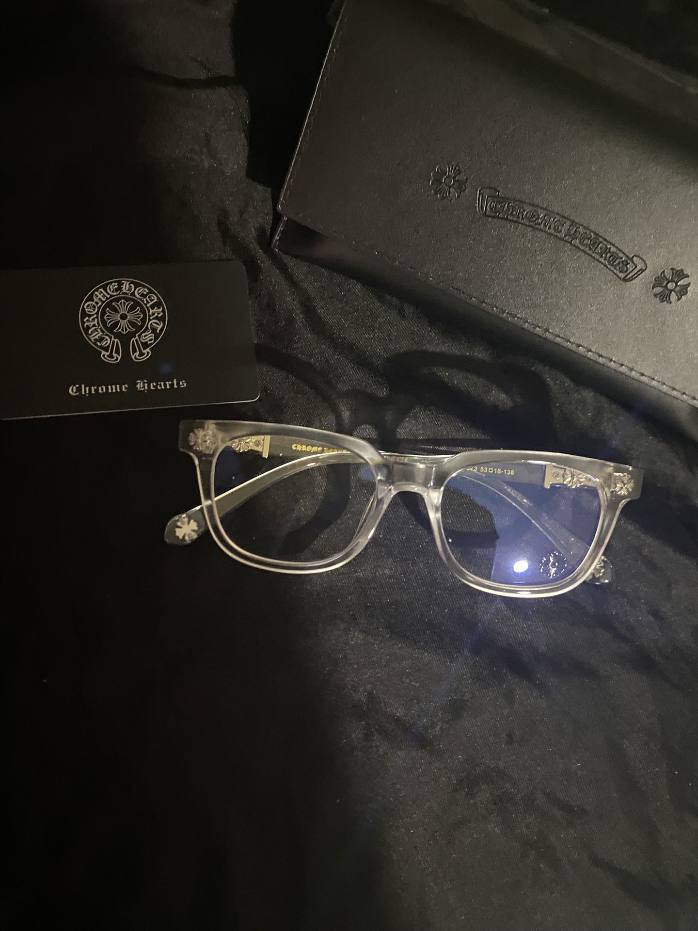 Clear CH Glasses With Blue Lenses