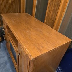 All Wood Entertainment Cabinet 