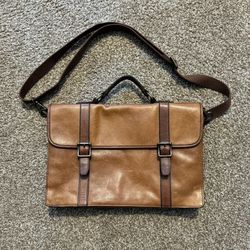 Leather Messenger Bag / Briefcase - Fossil
