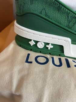 Louis Vuitton Trainer Green Monogram Denim