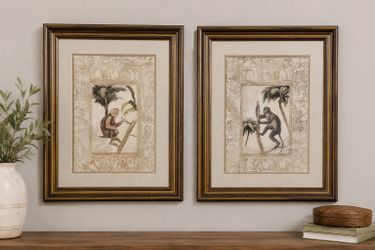 Zachary Alexander "Amazon Primates" set of 2 framed prints 34"x27"