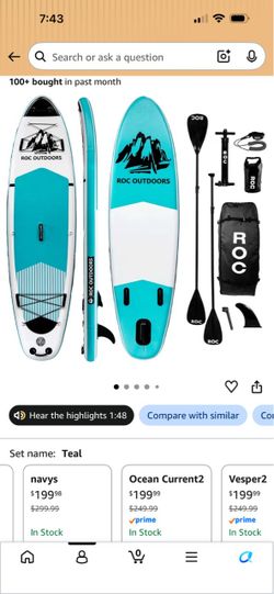 Paddle board never used in the box