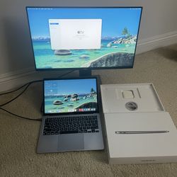 Apple MacBook Air M1 Space Gray 256GB Screen Defect / Works Perfect Connected to Monitor