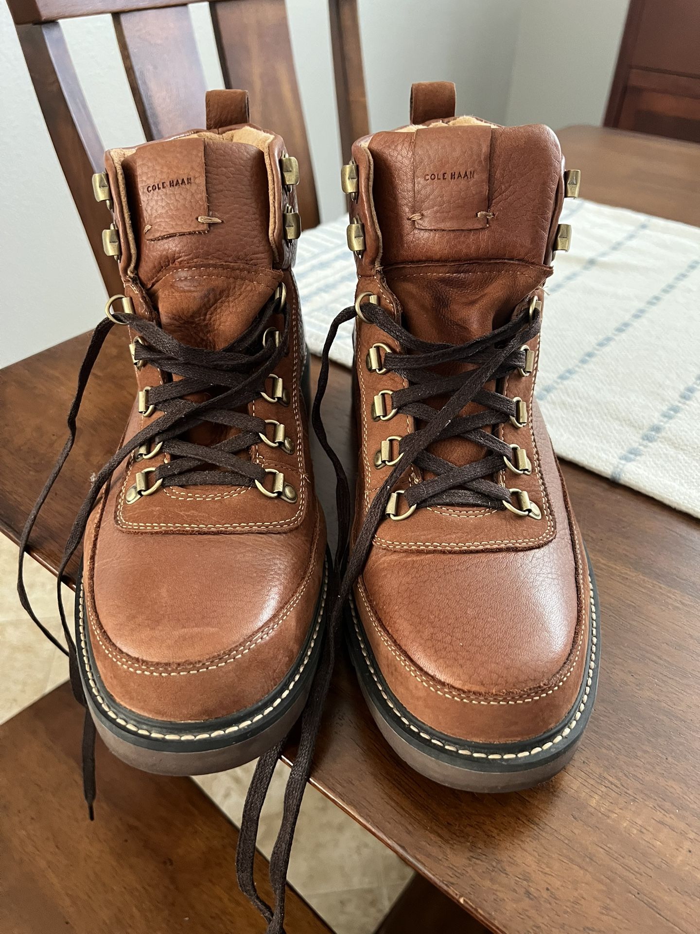 Cole Haan Brown Leather Hiking Boots Cole Haan brown leather grand explorer hiking alpine... | Depop main image 4