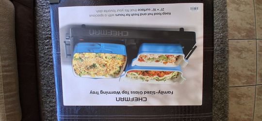 CHEFMAN Family-Sized Glass Top Warming Tray