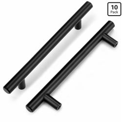 Probrico 10 Pack|5 Inch Hole Centers Solid Cabinet Pulls