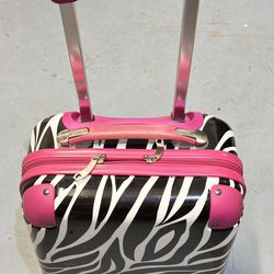 Zebra Print Travel Luggage