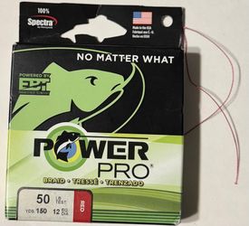 Power Pro Spectra Braided Fishing Line Red 50 lb 150 yds 0.36 mm