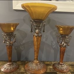 Set Of 3 Beautiful Candle Holders