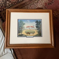 Michel Delacroix " Mt. Vernon " Professionally Framed