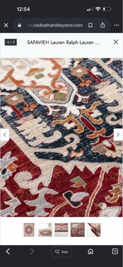 Lauren Ralph Area Rugs – Red & Gray – Multiple Sizes