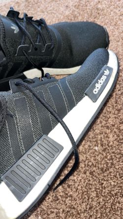 Adidas NMD_R1 J Black/Black/White Kids Refined Running Shoes