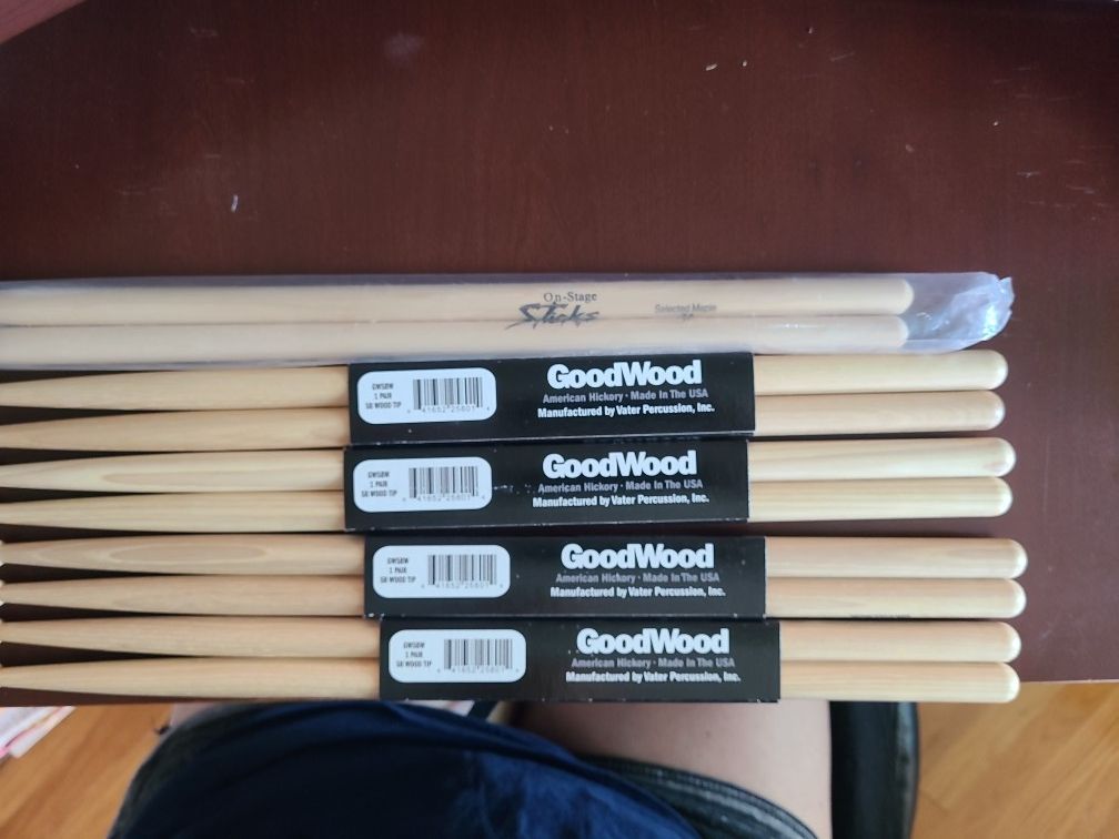 Good Wood and On Stage Drum Sticks
