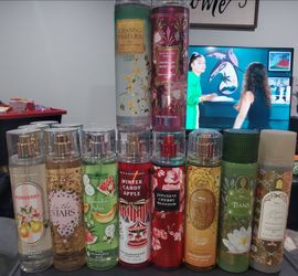 Bath and body sprays, creams, and minis