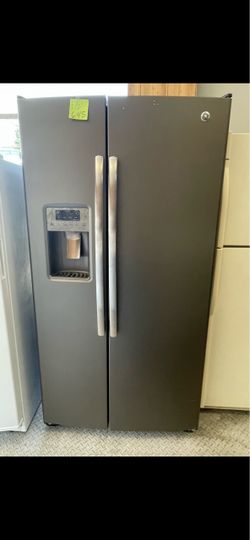 GE Dark Gray-Slate Colored 36” Side by Side Refrigerator