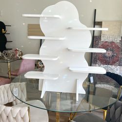 White Display Shelf For Vendors 31”