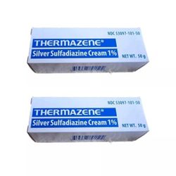 2 PACKAGES Thermazene Silver Sulfadiazine Cream 1% 5/16