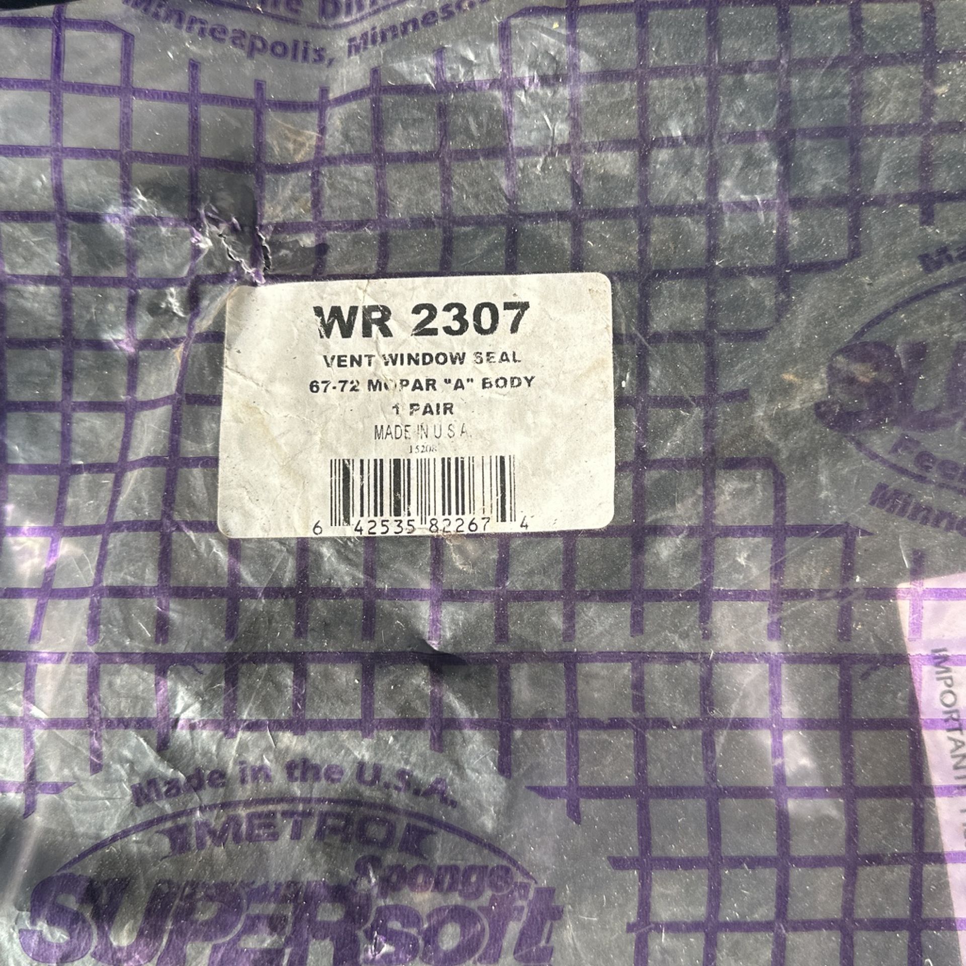 Mopar a-body Vent Window Seals