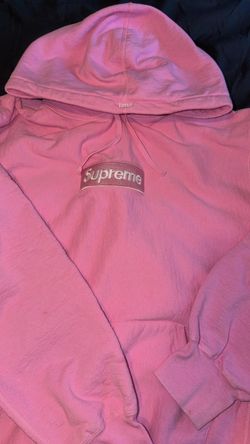 Pink Supreme Box Logo Hoodie 2021