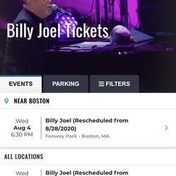 Billy joel tickets @ Fenway Park