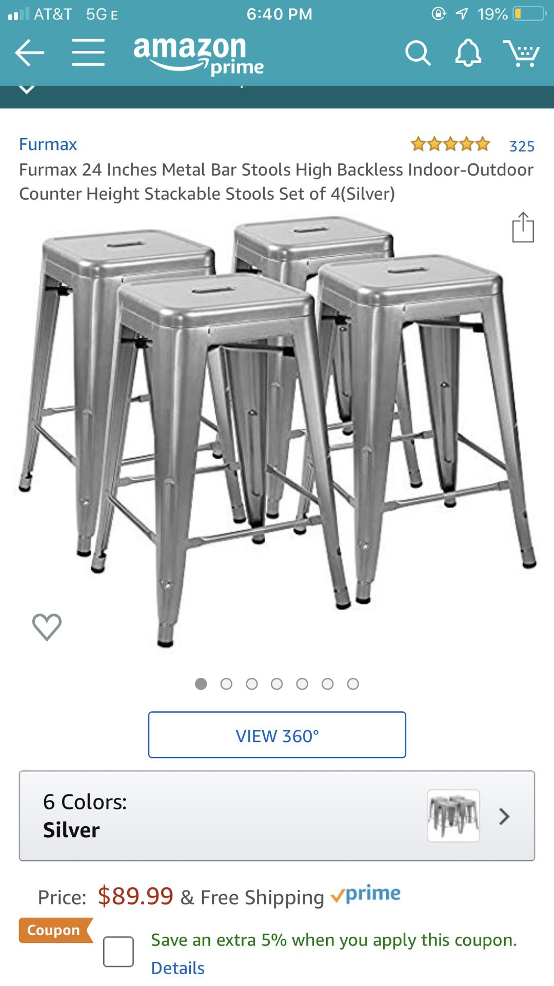 4 metal bar stools new