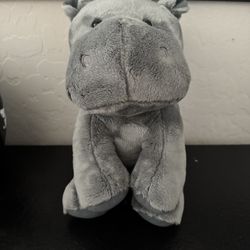 Hippopotamus Baby Grey Stuffed Plush 