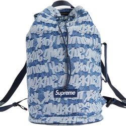 Supreme Fat Tip Jacquard Denim Backpack