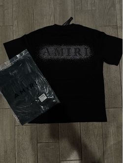 Black amiri Tshirt with rhinestones