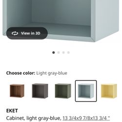 Single Cube Light Grey Blue