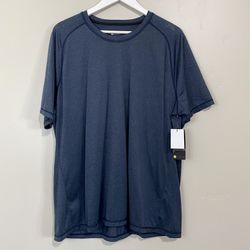Zella Men’s Performance Short Sleeve T-Shirt Navy Halite Melange Size XL NWT