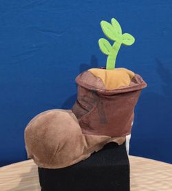 Disney Pixar WALL-E Brown Boot with the iconic green plant plush 7-inch long