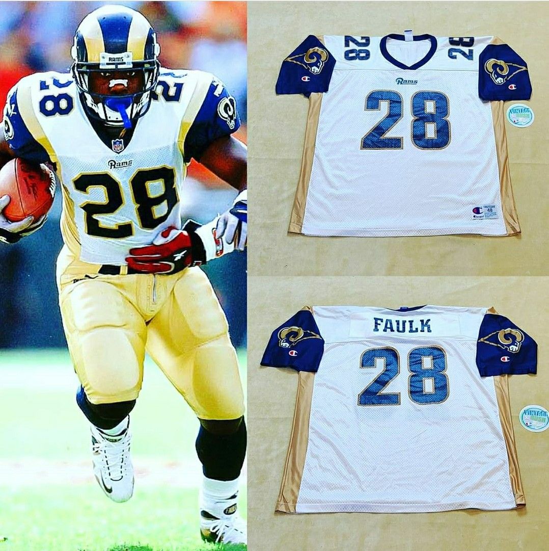 St louis rams Faulk jersey Warner holt Bruce champion nike starter cardinals rare