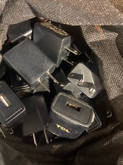 Lot of Black USB Wall Charger Adapters