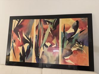 Peter Kitchell Large Signed Abstract Artwork – Modern Framed Wall Art (59x37”)