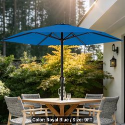 New Royal Blue 9 ft patio umbrella
