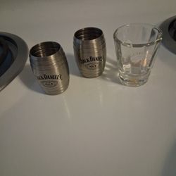 3 Shot Glasses 2 are Jack Daniel's one is Hard Rock Cafe Phoenix Arizona