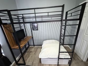 Twin Loft Bed Frame With Desk