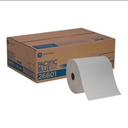 Pacific Blue Basic Recycled Paper Towel Rolls, White, 26601, 6-Rolls, 800ft Per Roll
