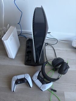 PlayStation 5 Console with Controllers and Headset