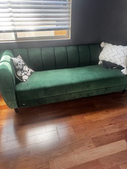 Jade Velvet Sofa - $200 - PICK UP ONLY