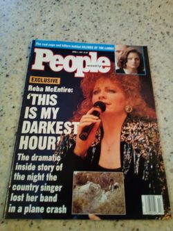 Vintage people magazine April 1,1991/ exclusive- Reba mcentire:' this is my darkest hour/ the dramatic inside story of the night......