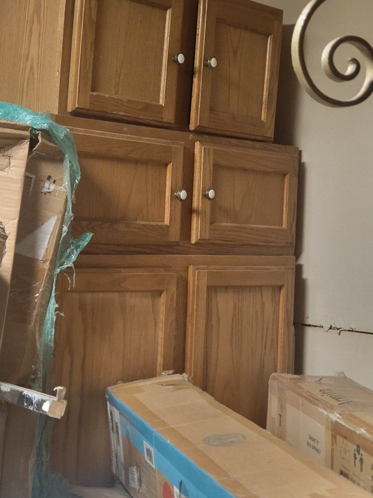 Set a upper cabinet's great for your garage laundry room all