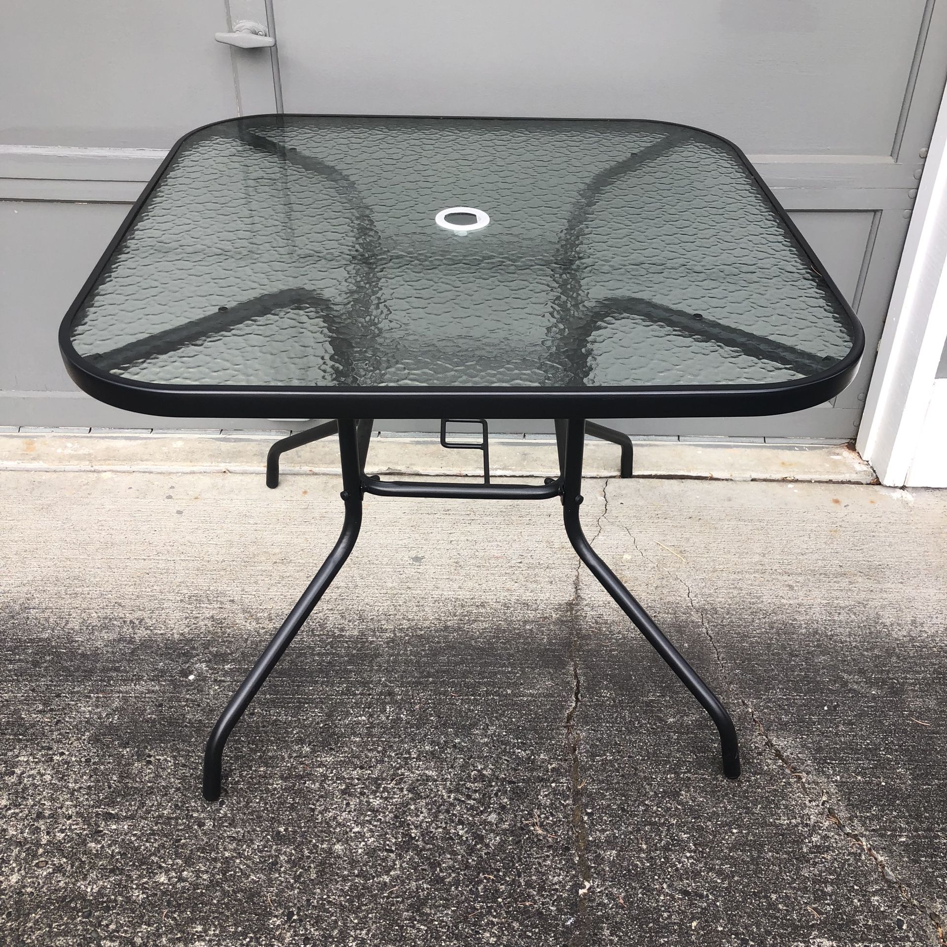 Patio Dining Table Square With Umbrella Hole