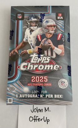 2025 Topps Chrome Football NFL Hobby Box NEW/SEALED