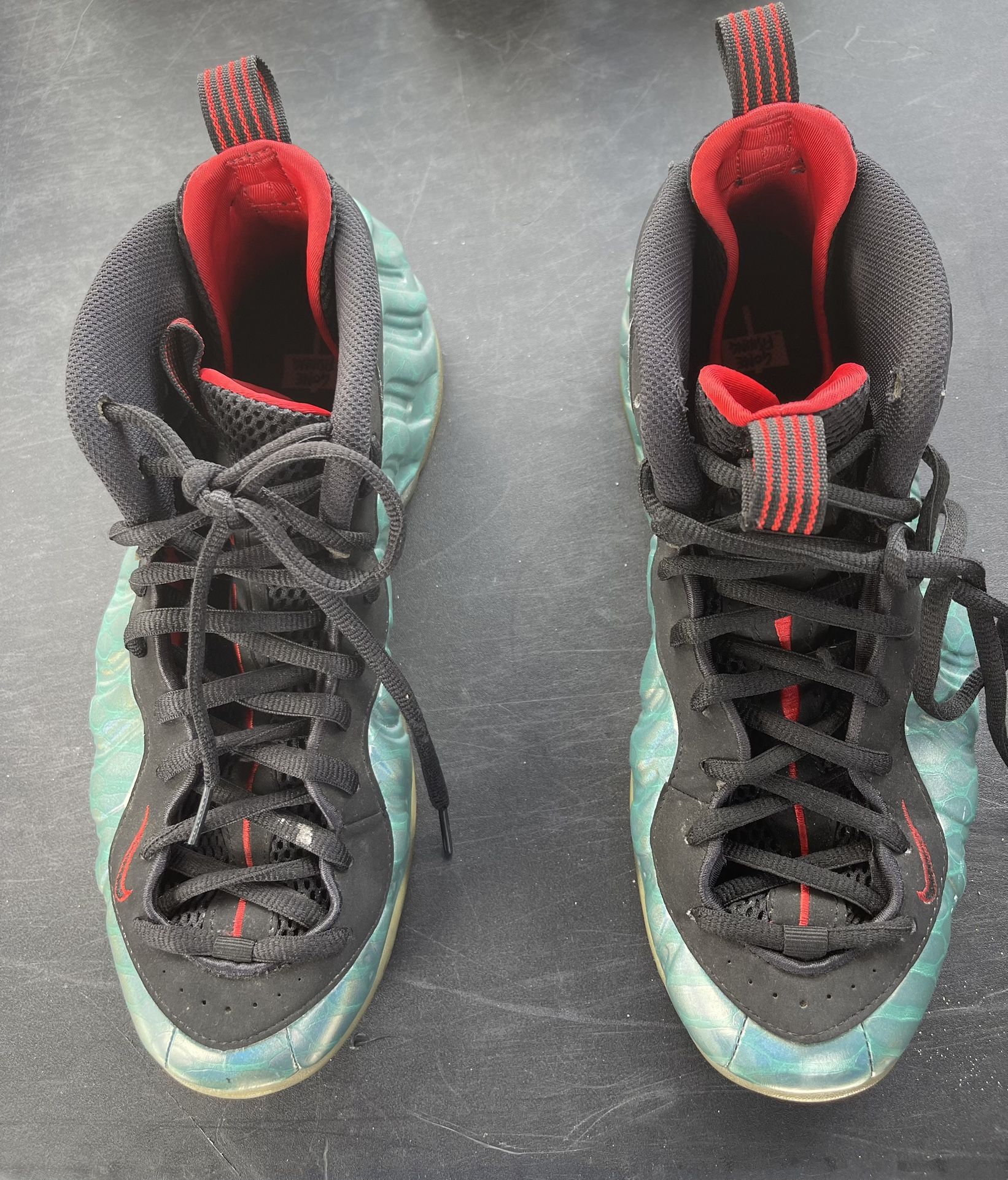 Gone Fishin" Nike Foamposite PRM Size 11 Rare Turquoise/Teal