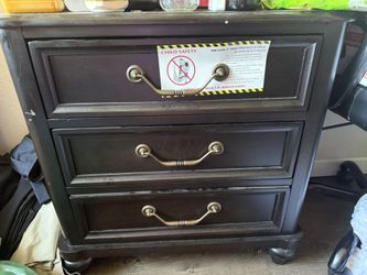 Last Day Today Brown Nightstand Heavy Wood 