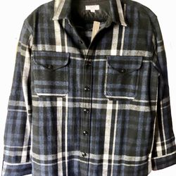 J Crew Wallace & Barnes Heavy Flannel Wool Shirt Jacket - XXL (NEW WITH TAGS)