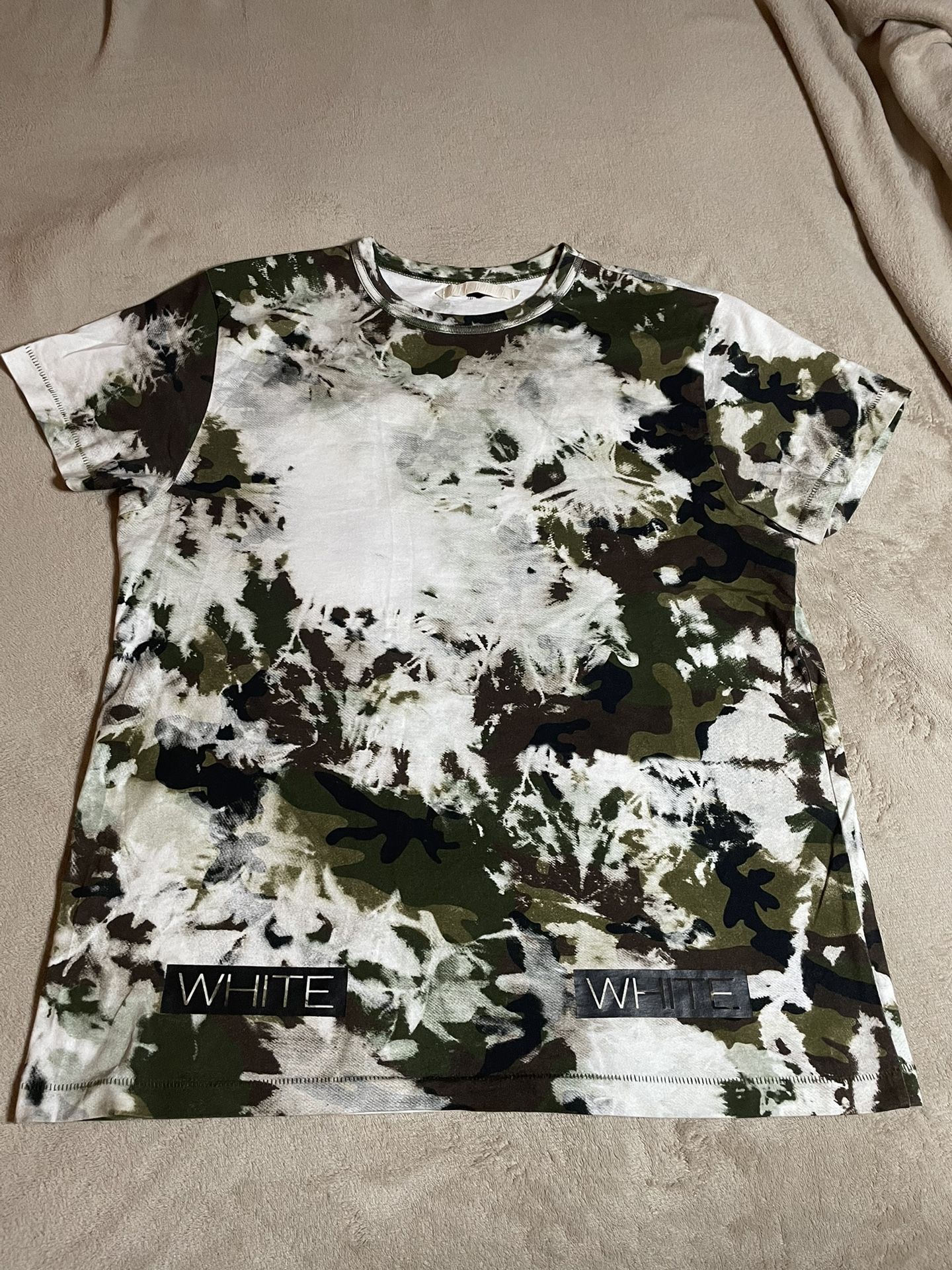 Off White T Shirt Camo Color 