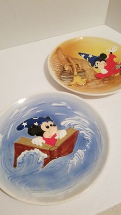 Disney Fantasia 50th Anniversary 3d Plates