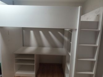 Loft bed with built in desk
